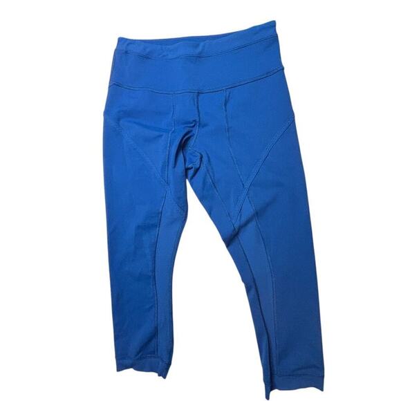 Lululemon Roll Out Crop Legging Baroque Blue Size 6 - Picture 7 of 13